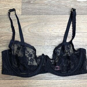 Agent Provocateur Black Lace Unlined Bra